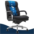 Scranton & Co Executive Mid-Back Office Chair Bonded Leather Black and Chrome