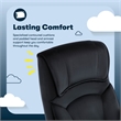 Scranton & Co Executive Office Chair Padded Armrests in Black Velvet