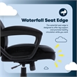 Scranton & Co Executive Office Chair Padded Armrests in Black Velvet