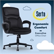 Scranton & Co Executive Office Chair Padded Armrests in Black Velvet