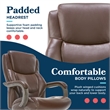 Scranton & Co Big and Tall Executive Office Chair in Weathered Brown Leather