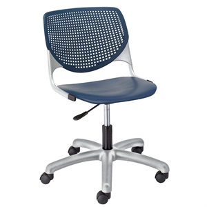 Scranton & Co 20&quot Polypropylene Plastic Computer Chair in Navy
