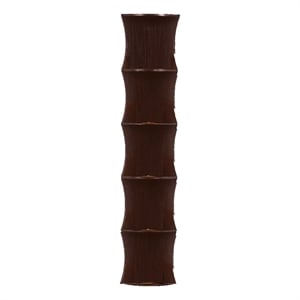 Scranton & Co 77&quot Tall MDF Corner Bookcase with 5 Shelves in Red Cocoa Brown
