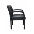 Scranton & Co Assembled Guest Chair in Black LeatherPlus Upholstery