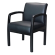 Scranton & Co Assembled Guest Chair in Black LeatherPlus Upholstery