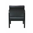 Scranton & Co Assembled Guest Chair in Black LeatherPlus Upholstery