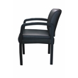 Scranton & Co Assembled Guest Chair in Black LeatherPlus Upholstery