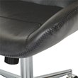 Scranton & Co Faux Leather Office Chair with Chrome Base in Black
