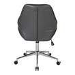 Scranton & Co Faux Leather Office Chair with Chrome Base in Black