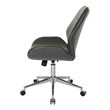 Scranton & Co Faux Leather Office Chair with Chrome Base in Black