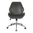 Scranton & Co Faux Leather Office Chair with Chrome Base in Black