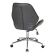 Scranton & Co Faux Leather Office Chair with Chrome Base in Black