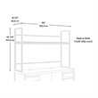 Scranton & Co Engineered Wood Desktop Hutch in Mystic Oak with Metal Frame