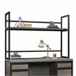 Scranton & Co Engineered Wood Desktop Hutch in Mystic Oak with Metal Frame