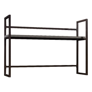 Scranton & Co Engineered Wood Desktop Hutch in Mystic Oak with Metal Frame