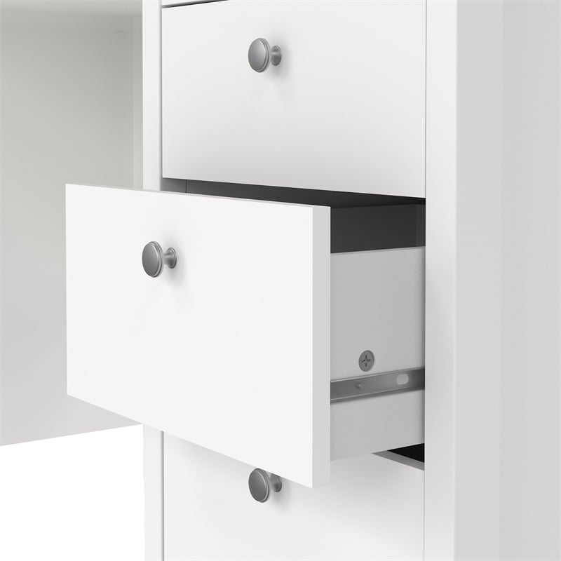 Scranton & Co Home Office Writing Desk with 3 Drawers in White