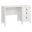 Scranton & Co Home Office Writing Desk with 3 Drawers in White