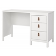 Scranton & Co Home Office Writing Desk with 3 Drawers in White