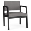 Scranton & Co Oversize Steel Guest Chair in Polyurethane Black and Light Gray