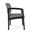Scranton & Co Oversize Steel Guest Chair in Polyurethane Black and Light Gray