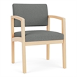 Scranton & Co Hardwood Guest Chair with Matrex Support in Natural Wood and Gray