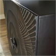 Scranton & Co Black Solid Wood Accent Cabinet with Carved Doors