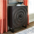 Scranton & Co Black Solid Wood Accent Cabinet with Carved Doors