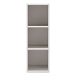Scranton & Co Contemporary Stackable 3-Cube Wood Bookcase in Gray