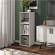 Scranton & Co Contemporary Stackable 3-Cube Wood Bookcase in Gray