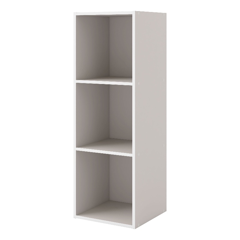 Scranton & Co Contemporary Stackable 3-Cube Wood Bookcase in Gray