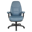 Scranton & Co Ergonomic High-Back Chair in Dillon Blue Faux Leather