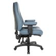 Scranton & Co Ergonomic High-Back Chair in Dillon Blue Faux Leather