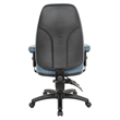 Scranton & Co Ergonomic High-Back Chair in Dillon Blue Faux Leather