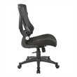 Scranton & Co Mesh Back Manager's Chair with PU Padded Flip Arms in Black
