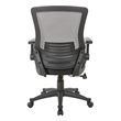 Scranton & Co Mesh Back Manager's Chair with PU Padded Flip Arms in Black