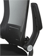 Scranton & Co Mesh Back Manager's Chair with PU Padded Flip Arms in Black