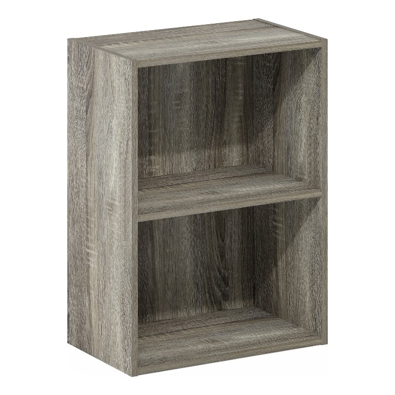 Scranton & Co Contemporary 2-Tier Open Shelf Bookcase in French Oak