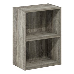 Scranton & Co Contemporary 2-Tier Open Shelf Bookcase in French Oak