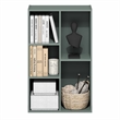 Scranton & Co Reversible 5-Cube Bookshelf with Closed Back in Sage Green