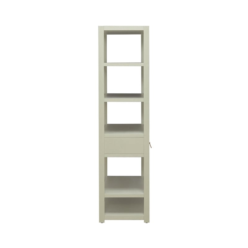 Scranton & Co Accent Bookcase with 6 Shelves and Drawer in Green
