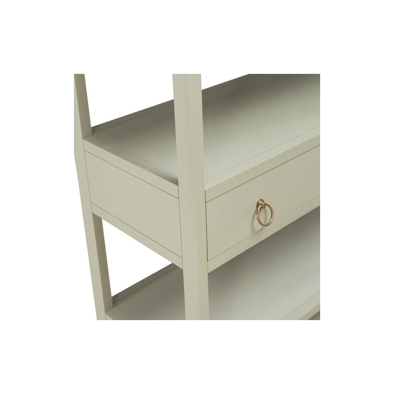 Scranton & Co Accent Bookcase with 6 Shelves and Drawer in Green
