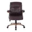 Scranton & Co Executive Low Back Chair in Espresso Bonded Leather