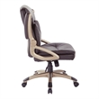 Scranton & Co Executive Low Back Chair in Espresso Bonded Leather
