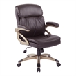 Scranton & Co Executive Low Back Chair in Espresso Bonded Leather