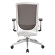 Scranton & Co High Back Black Vertical Mesh Chair with Bonded Leather Seat
