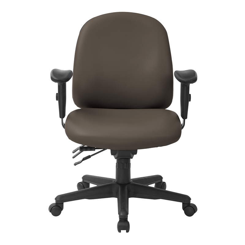 Scranton & Co Ergonomic Chair in Dillon Graphite Gray Fabric with Lumbar Support
