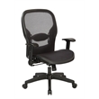 Scranton & Co Air Grid Black Fabric Managers Chair with Adjustable Flip Arms