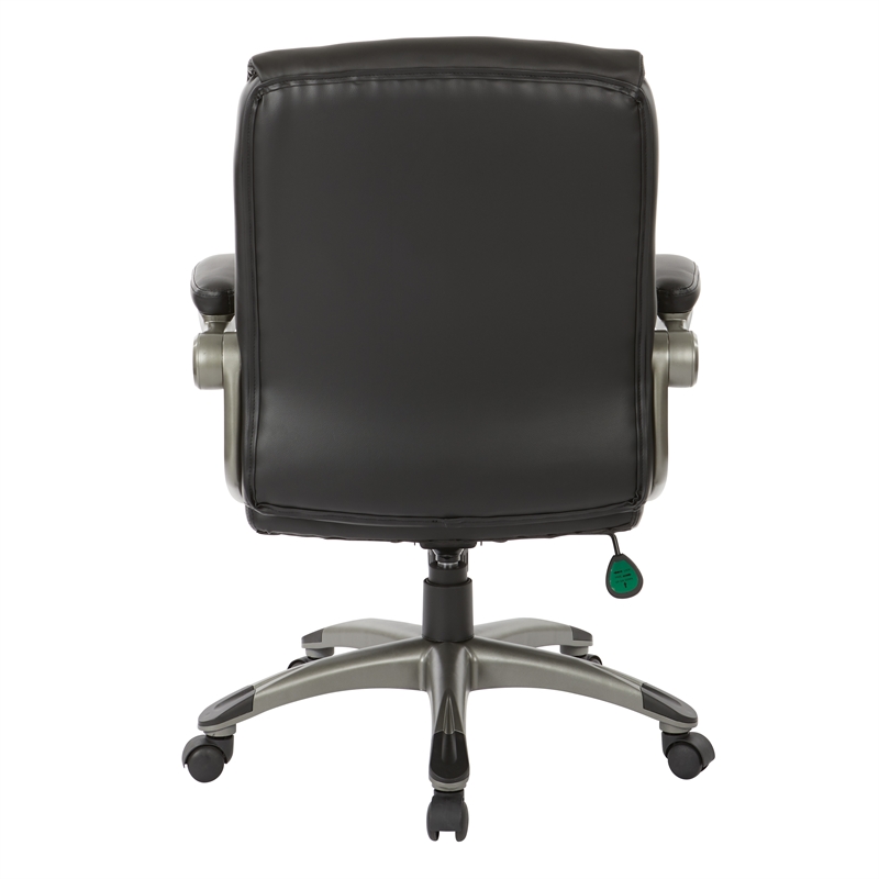 Scranton & Co Executive Low Back Chair in Black Bonded Leather