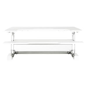 Scranton & Co Multiposition Desk Riser in White with Dual Lift