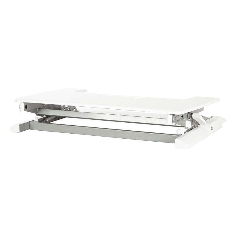 Scranton & Co Multiposition Desk Riser in White with Dual Lift